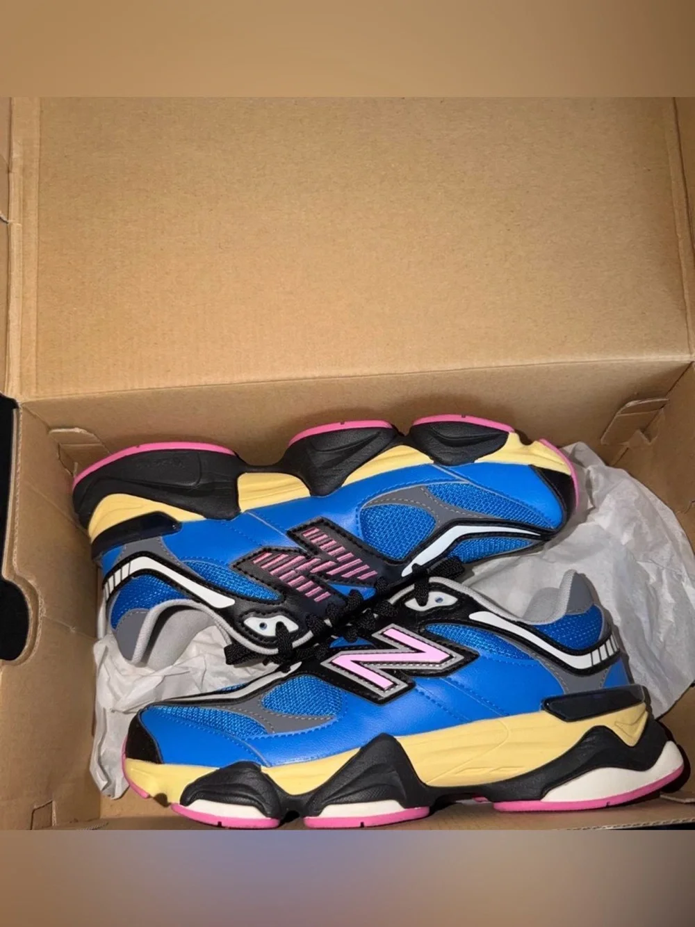 New Balance 9060 Blue Pink Athletic Sneaker